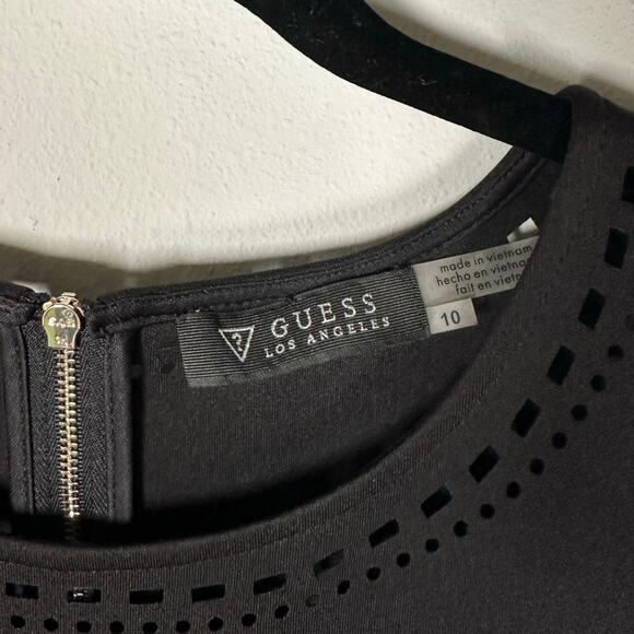 Guess Los Angeles Black Cutout Accent Sleeveless Midi Dress Women's 10 - Picture 3 of 9